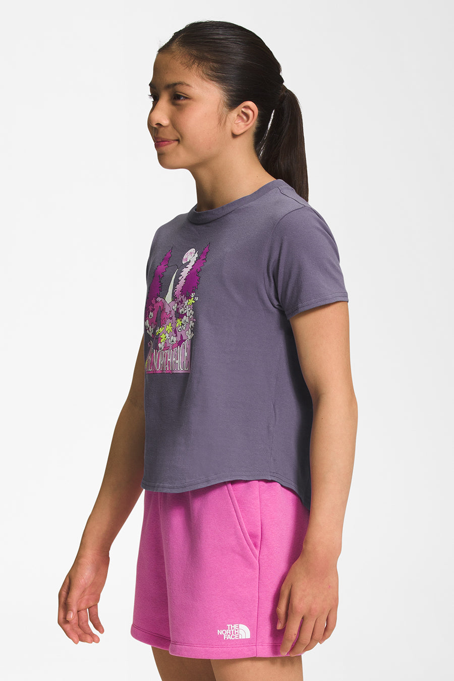 Girls Shirt North Face Purple Mountains