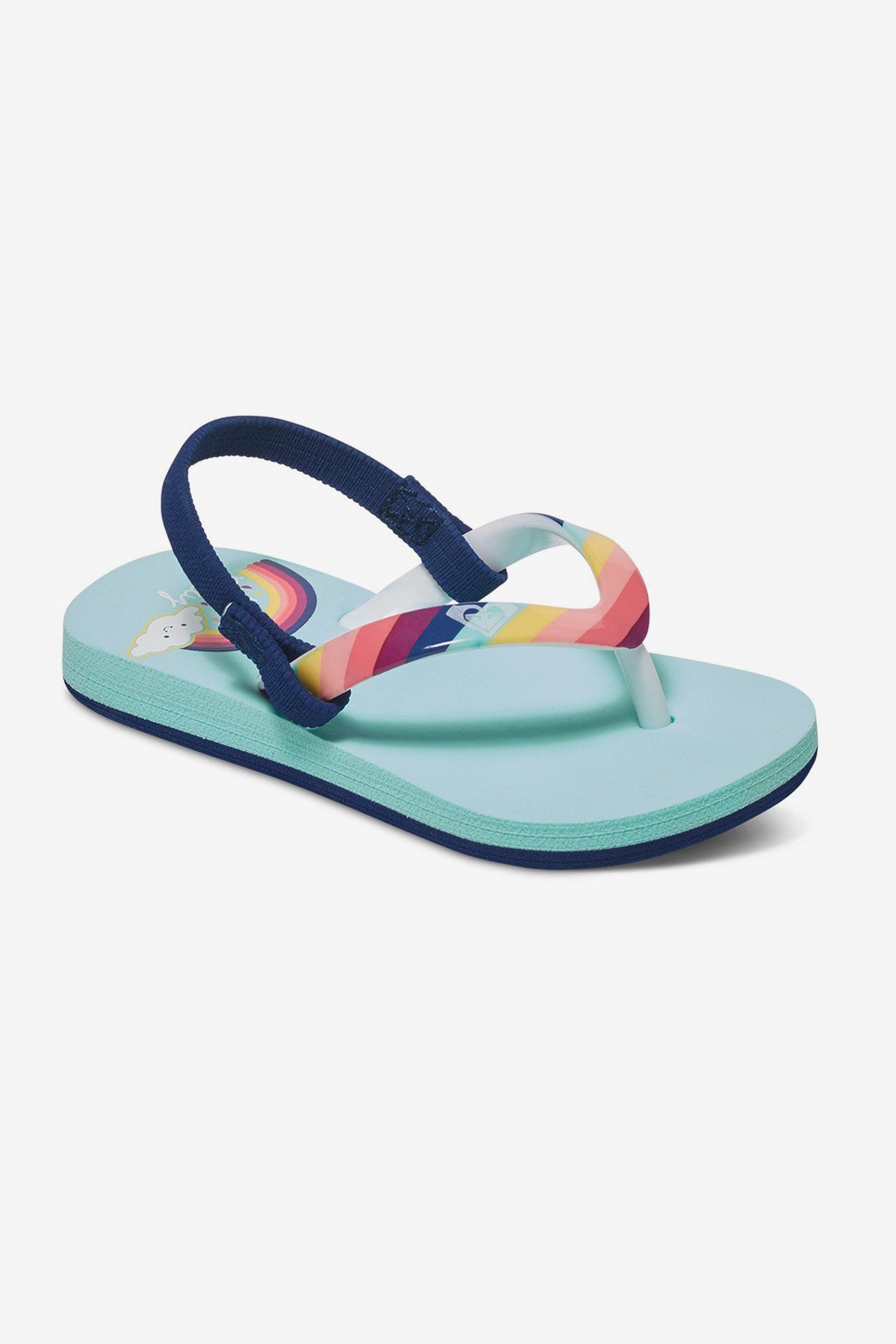 Pebbles Roxy Roxy Pebbles Rainbow Backstrap Girls Sandals – Mini Ruby