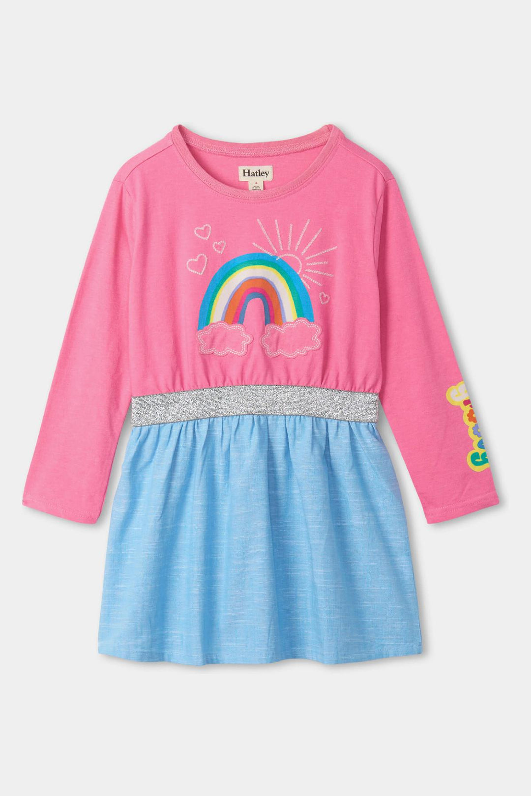 Girls Dress Hatley Rainbow Shimmer Elastic Waist 