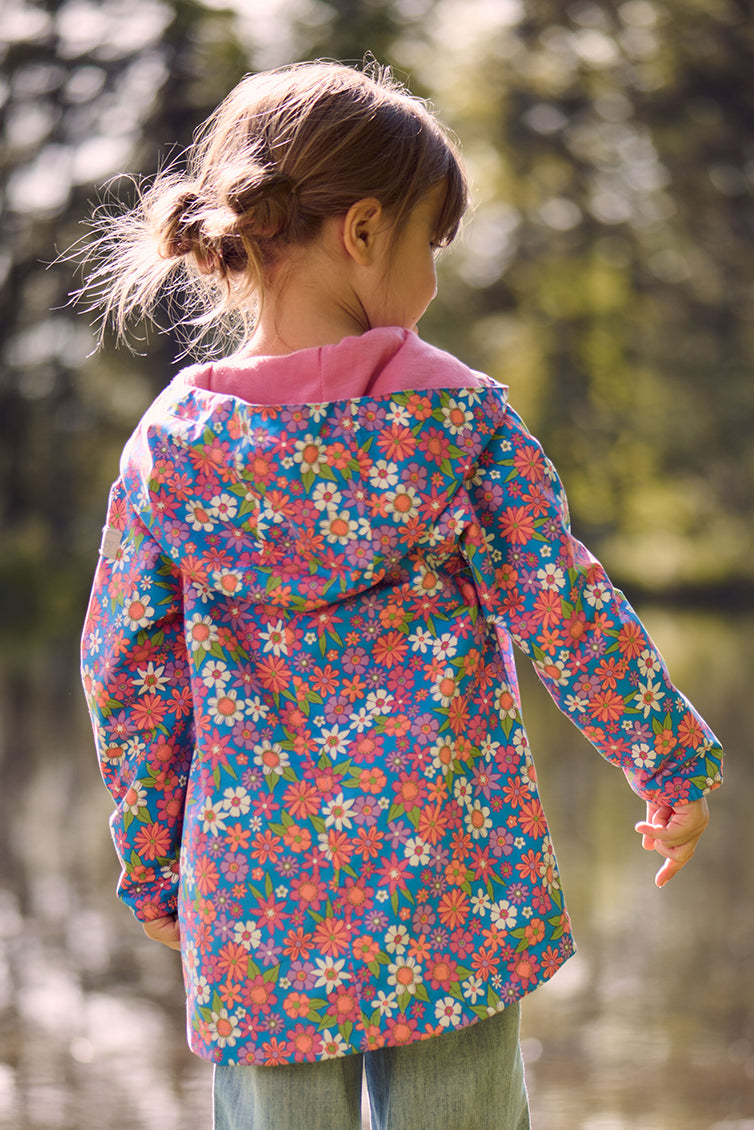 Girls Jacket Hatley Retro Floral Mini Ruby