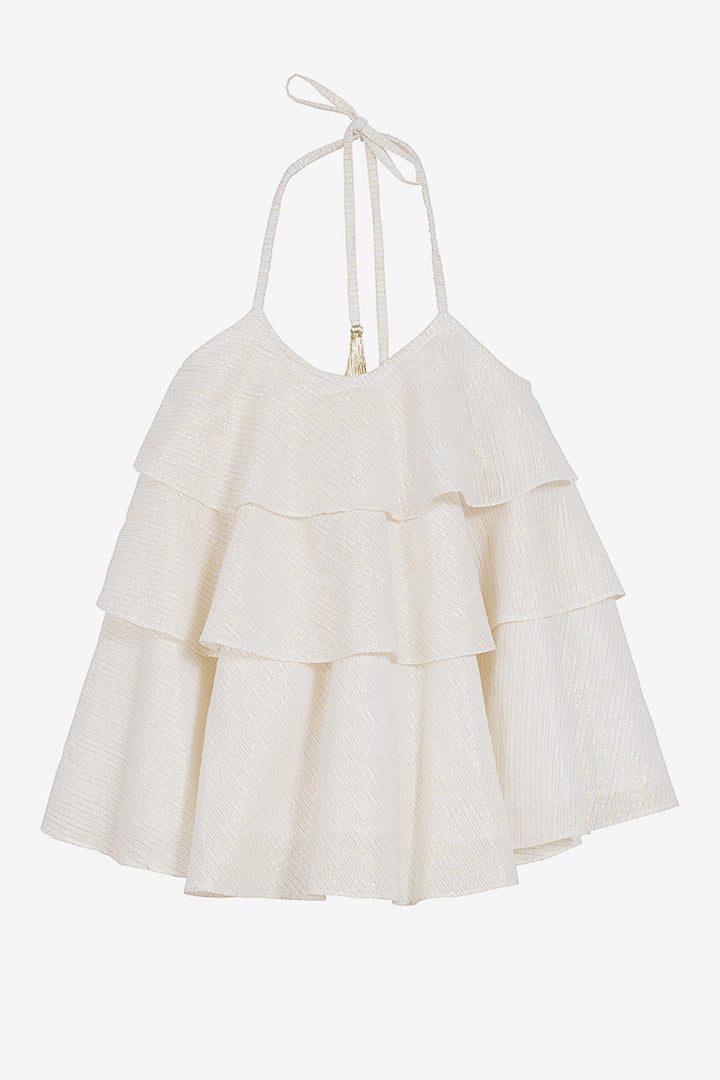 Velveteen Reva White Stripe Top