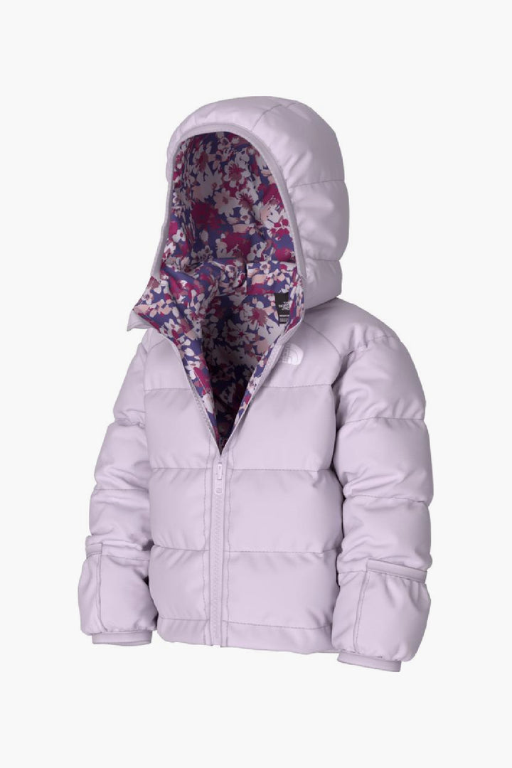 Baby Girl Jacket North Face Reversible Perrito Lavender Fog 