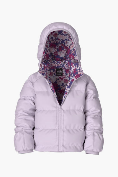 Baby Girl Jacket North Face Reversible Perrito Lavender Fog 