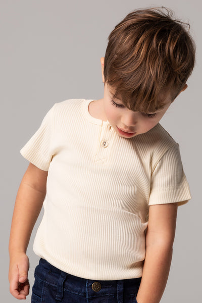 MarMar Copenhagen Ribbed Kids T-Shirt - Off White