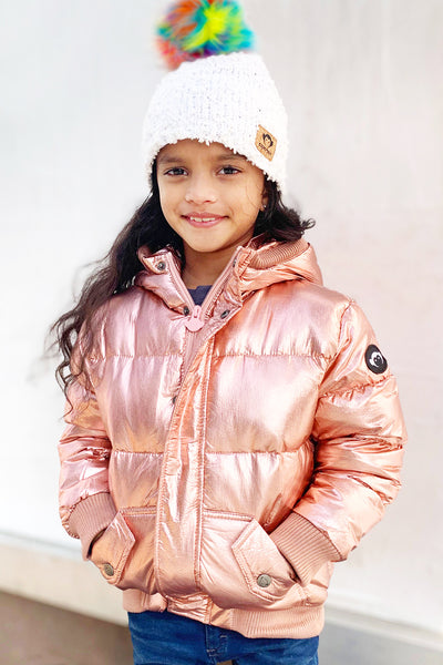 Appaman Rose Gold Puffy Girls Coat