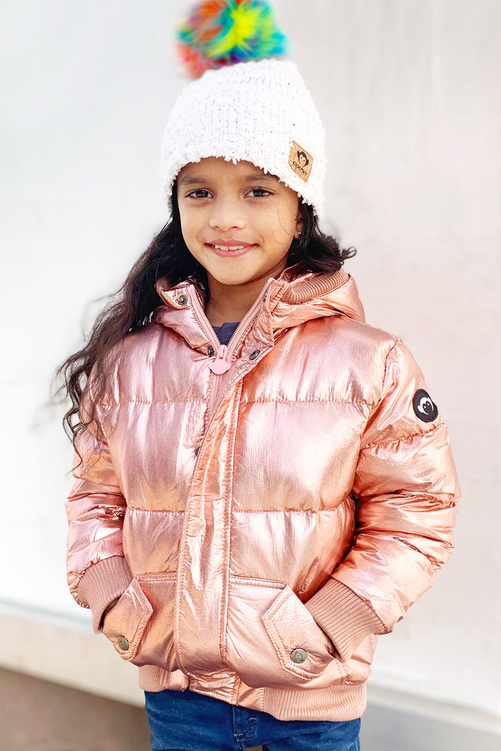 Rose gold girls coat on sale