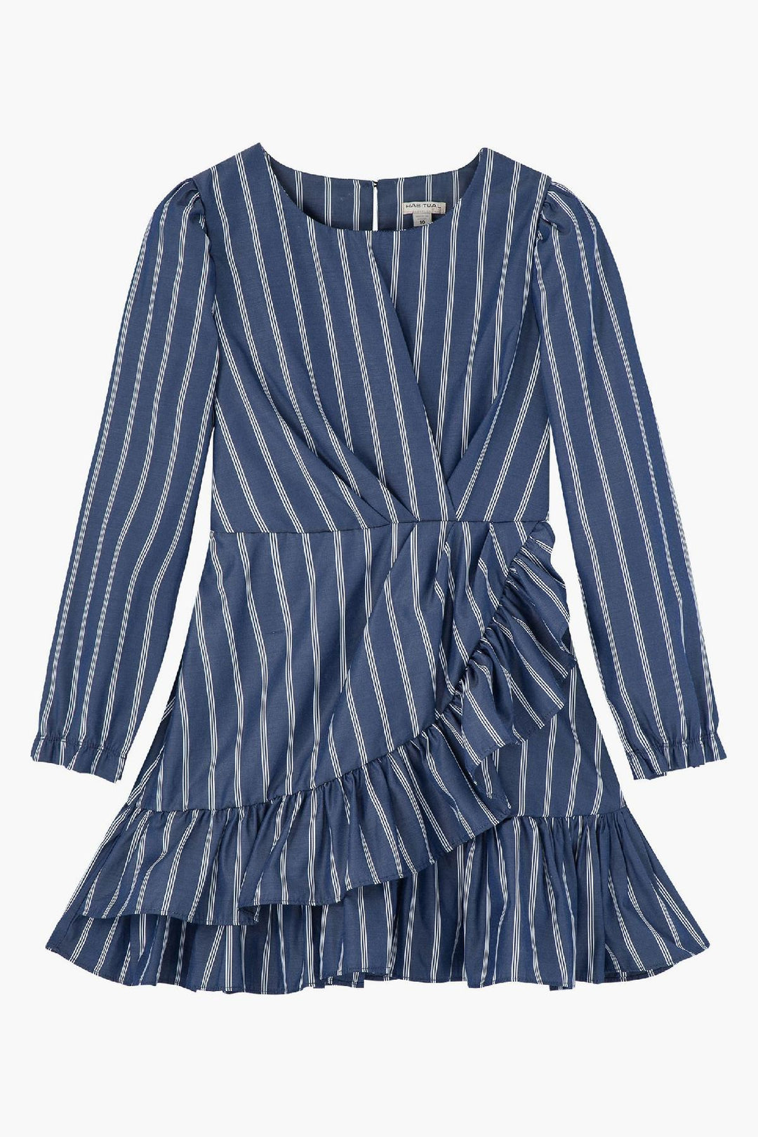 Habitual Kids Ruffle Mock Wrap Girls Dress