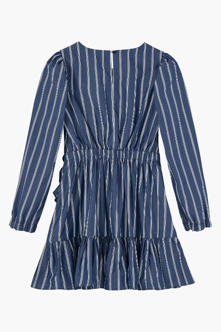 Habitual Kids Ruffle Mock Wrap Girls Dress