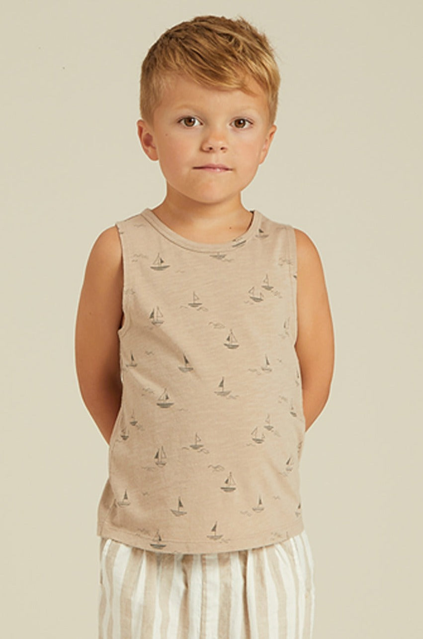 Boys T-Shirt Rylee + Cru Sailboat Tank