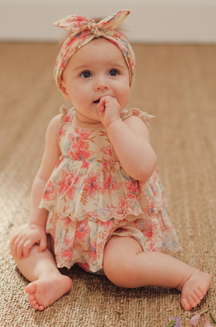Baby Girls Louise Misha Salome - Raspberry Flowers full