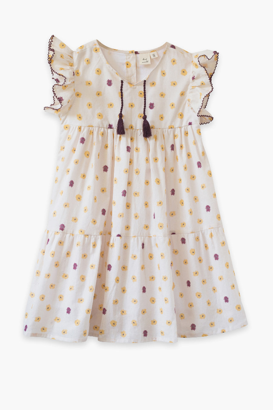 Girls Dress Beet World Sara back