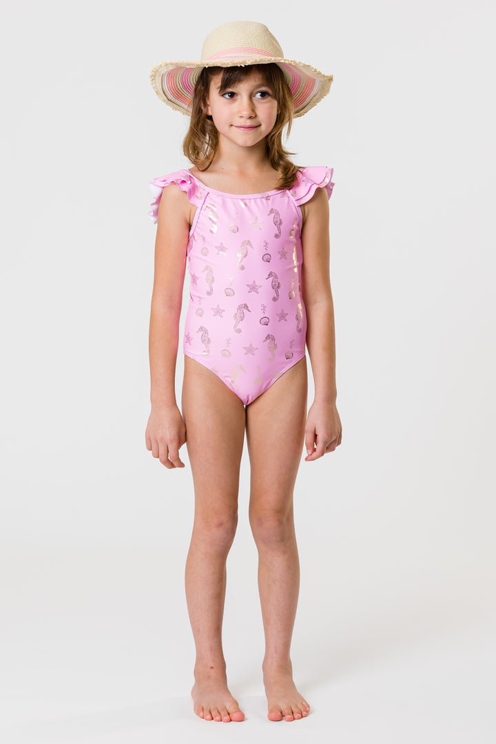 Snapper Rock Seahorse Sparkle Flutter Swimsuit