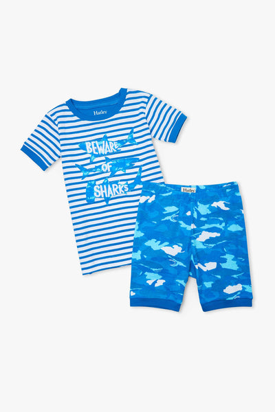 Hatley Shark Camo Boys Pajama Set