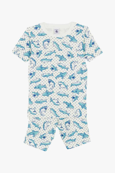 Petit Bateau Shark Short Boys Pajama Set