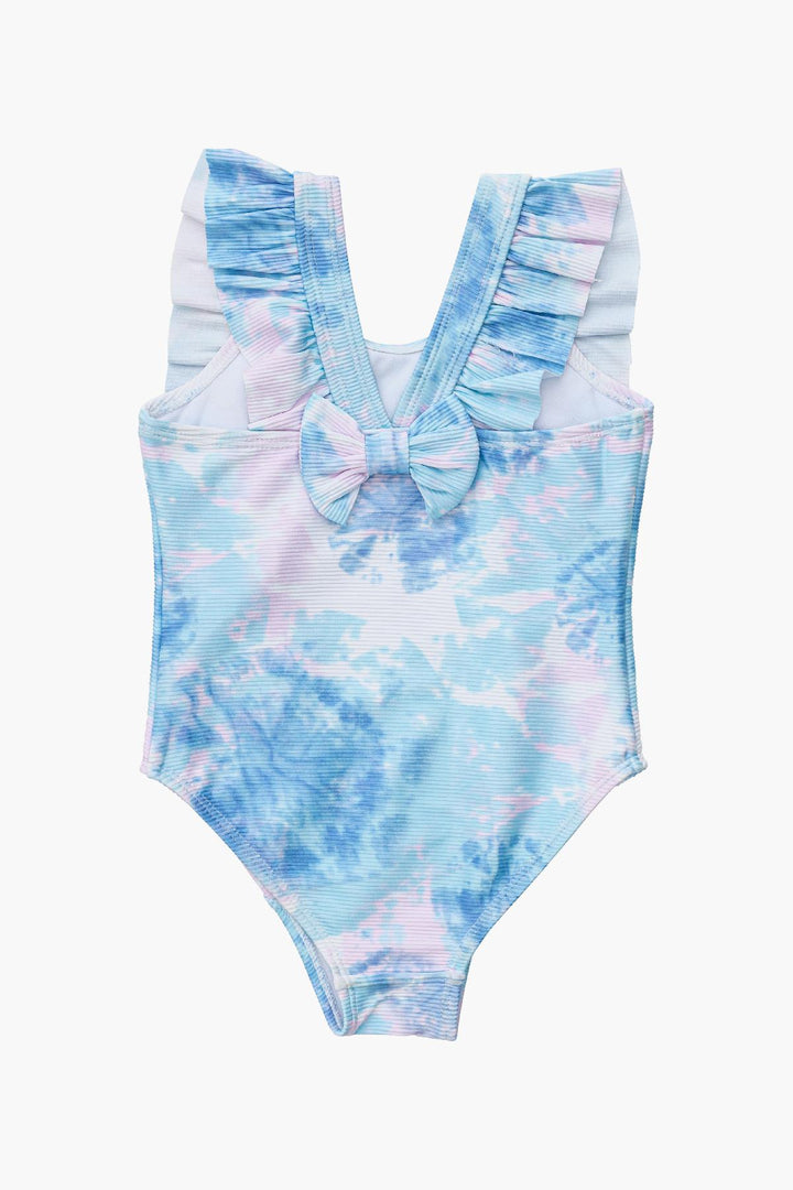 Snapper Rock Sky Dye Ruffle Shoulder Swimsuit