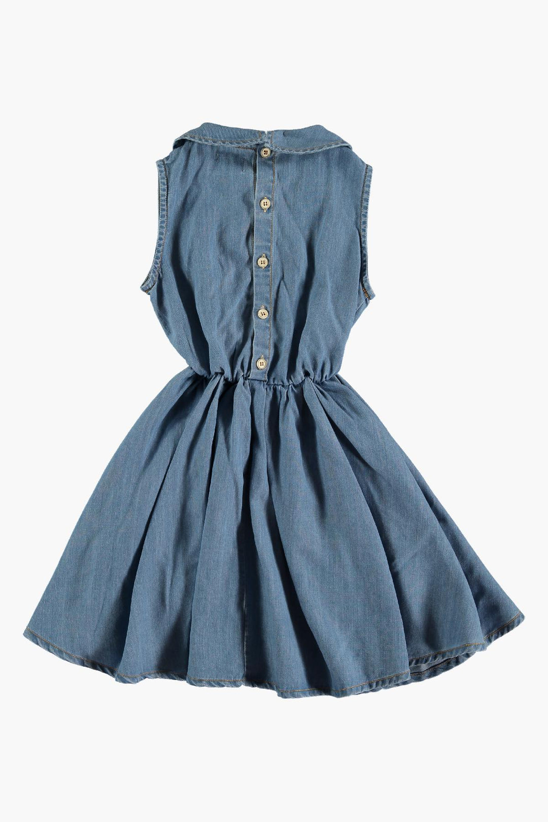cute dresses 11 year olds Tocoto Vintage Sleeveless Denim Girls Dress – Mini Ruby