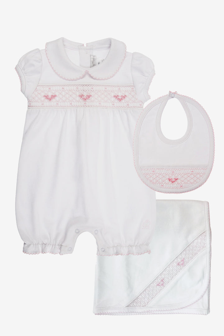 Babycottons 3-piece Smock Set - Pink