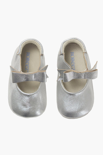 Robeez Sofia Baby Girls Shoes - Silver Metallic