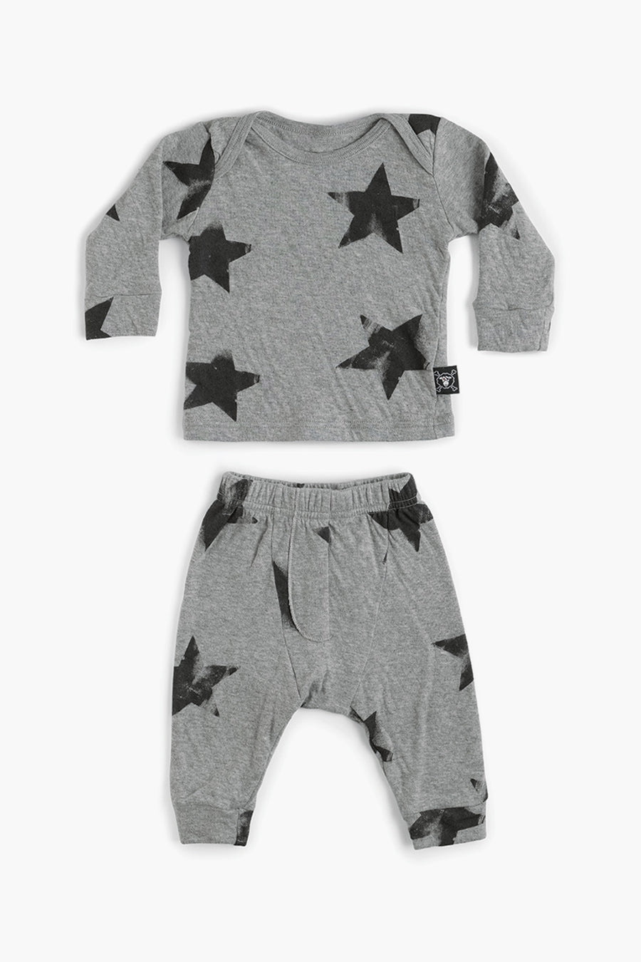 Nununu Soft Faded Star Baby Set - Heather Grey