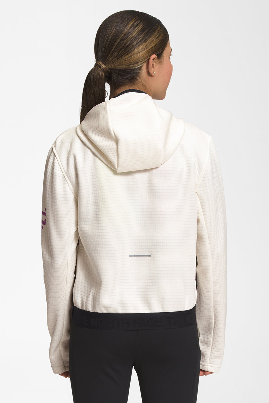 Girls Sweatshirt North Face Sports Hoodie Gardenia White Mini Ruby