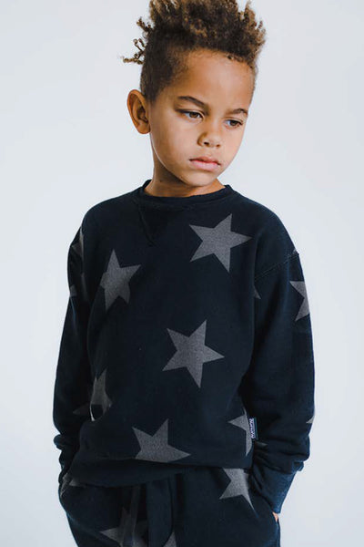Boys Sweatshirt Nununu Star - Black