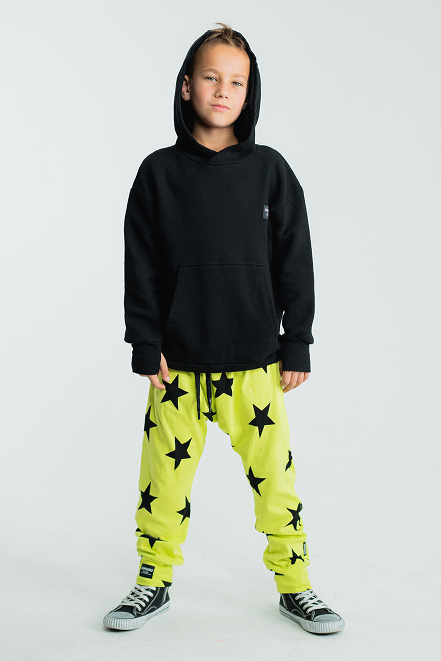 Boys and Baby Boy Pant Nununu Star Baggy Hot Lime