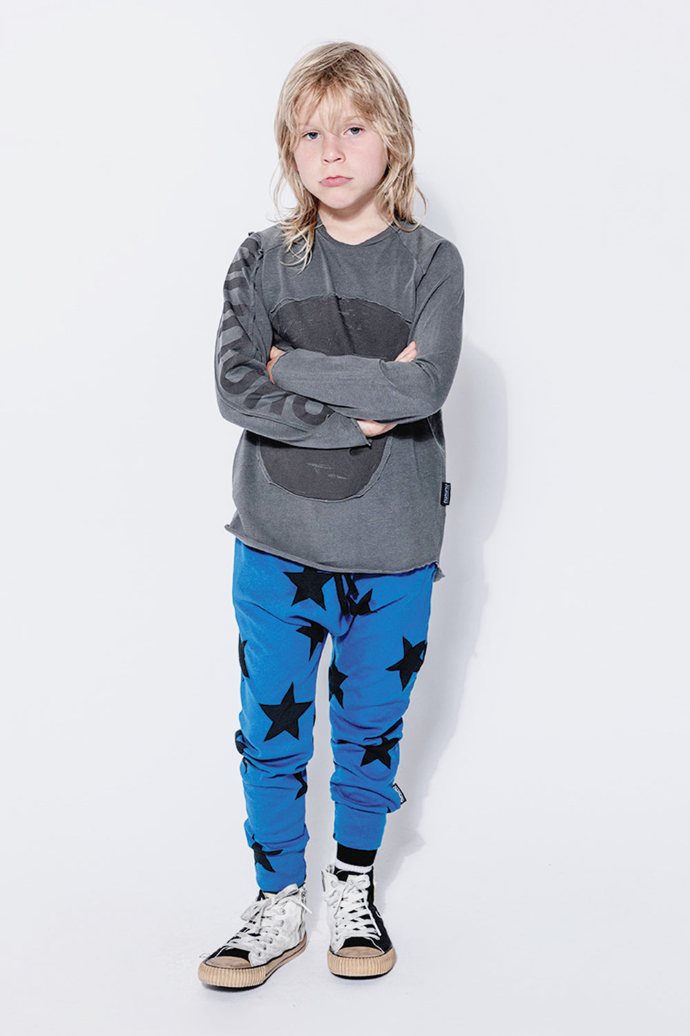 Nununu Star Baggy Kids Pants - Blue