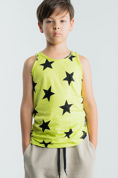Boys and Baby Boy T-Shirt Nununu Star Tank Top  Hot Lime