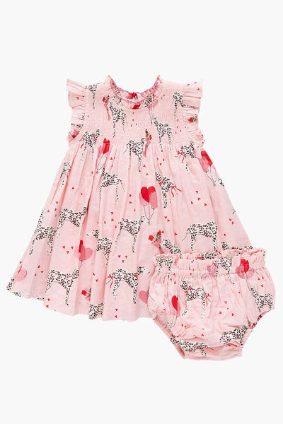 Baby Girl Dress Pink Chicken Stevie Set