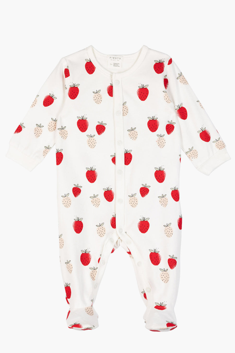 Baby Girl Sleepwear Petit Lem Strawberry Footie