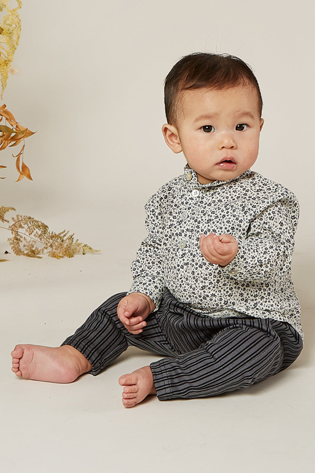 Rylee + Cru Striped Baggy Baby Pants – Mini Ruby