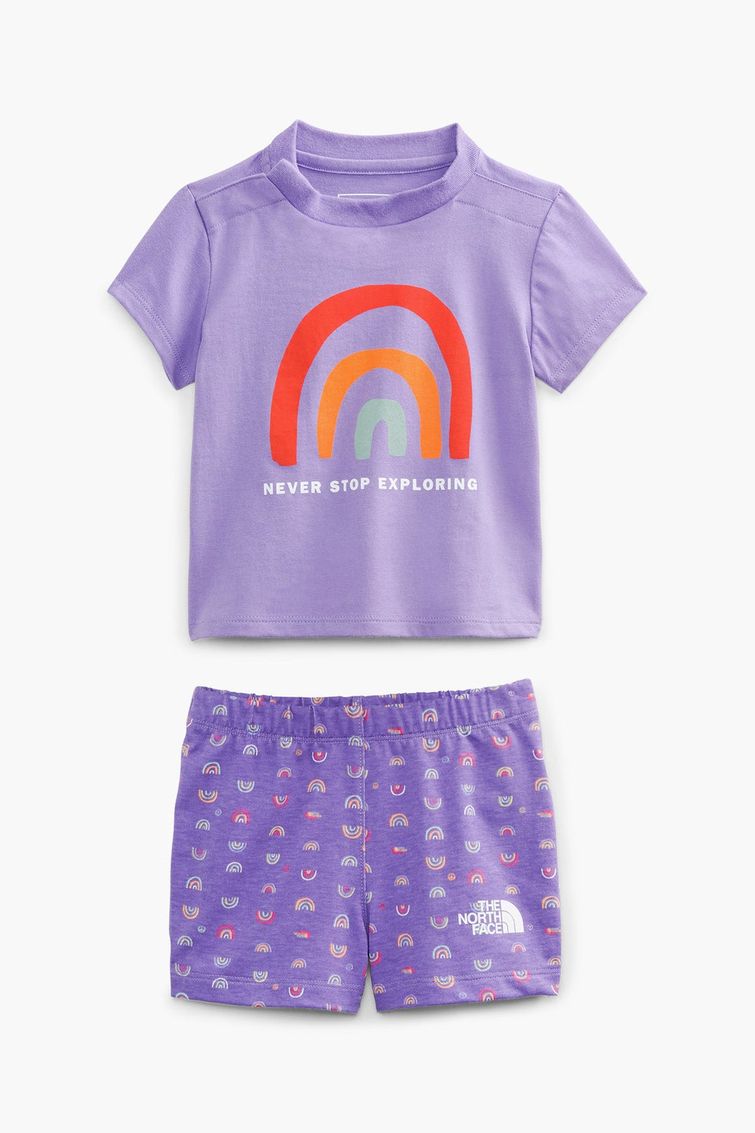 The North Face  Summer Baby Girls Set - Pop Purple Rainbows