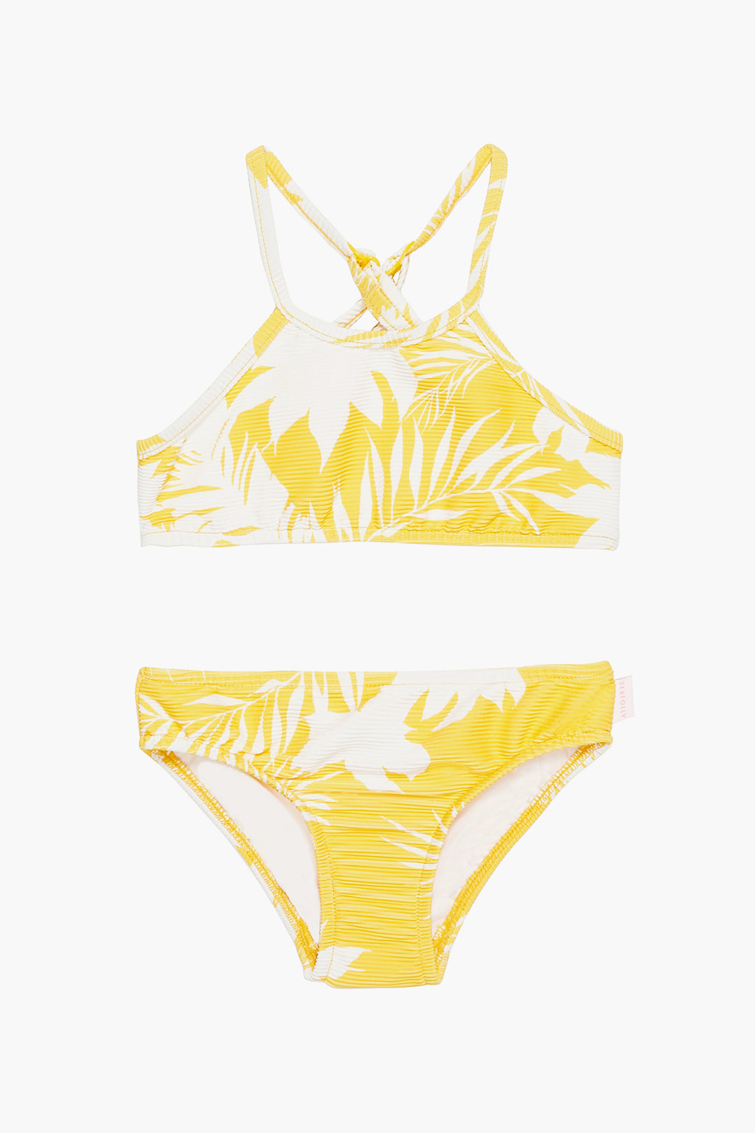 Kids Swimsuit Seafolly Sunshine Rib Girls Tankini 