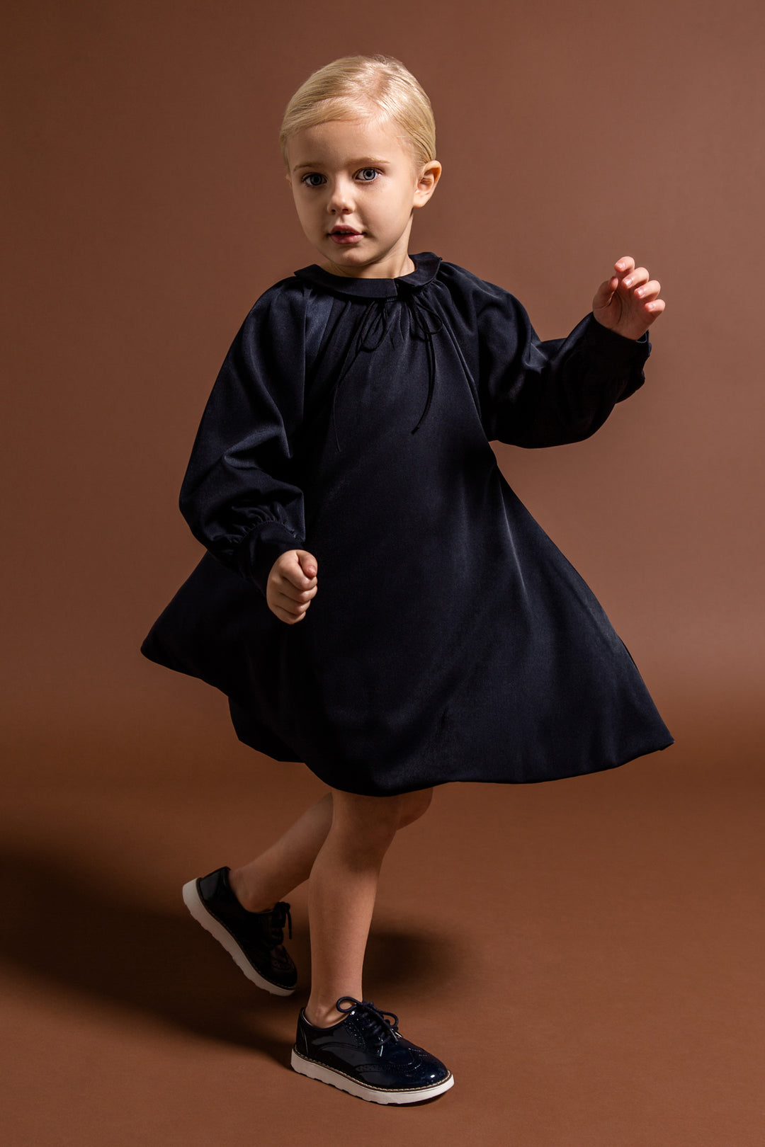 navy blue dress size 6 OMAMImini Tent Girls Dress