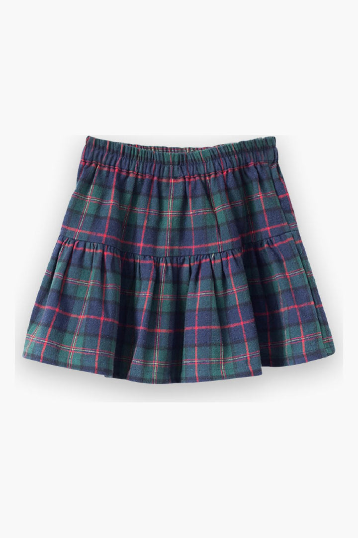 Green plaid toddler skirt cheap