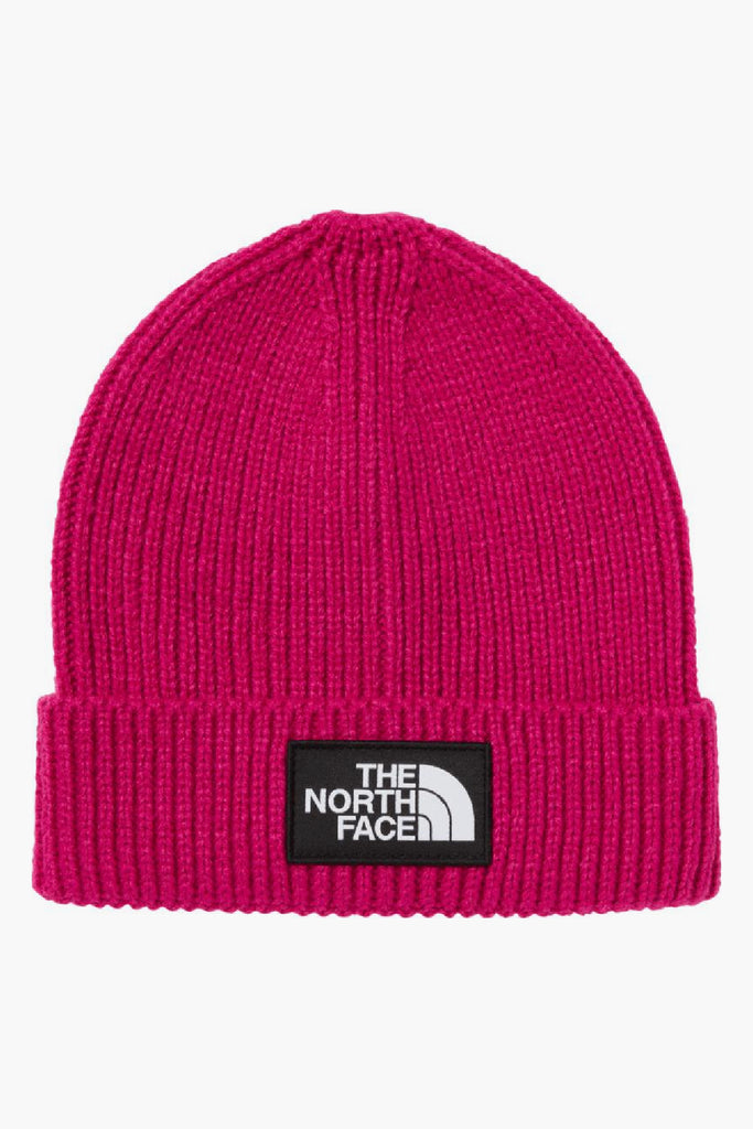 Girls Hat North Face TNF Box Beanie Fuchsia Pink – Mini Ruby