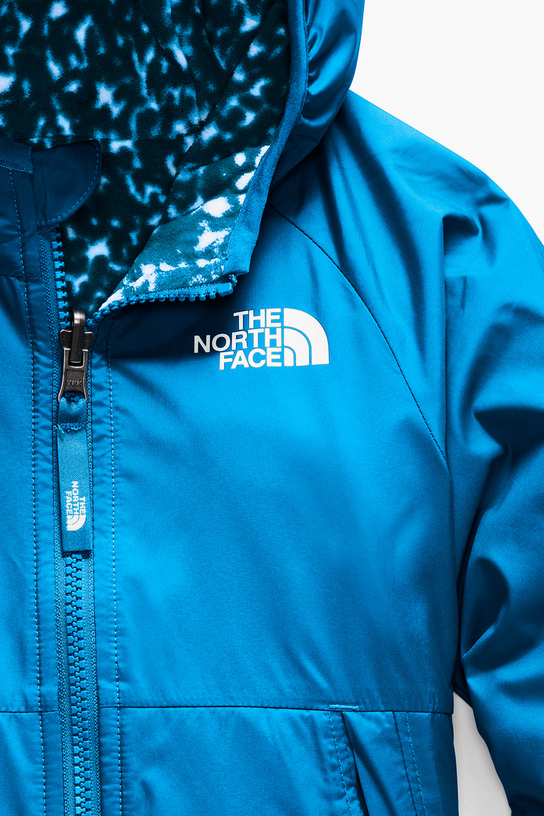 North Face Toddler Reversible Breezeway Wind Jacket Clear Lake Size Mini Ruby