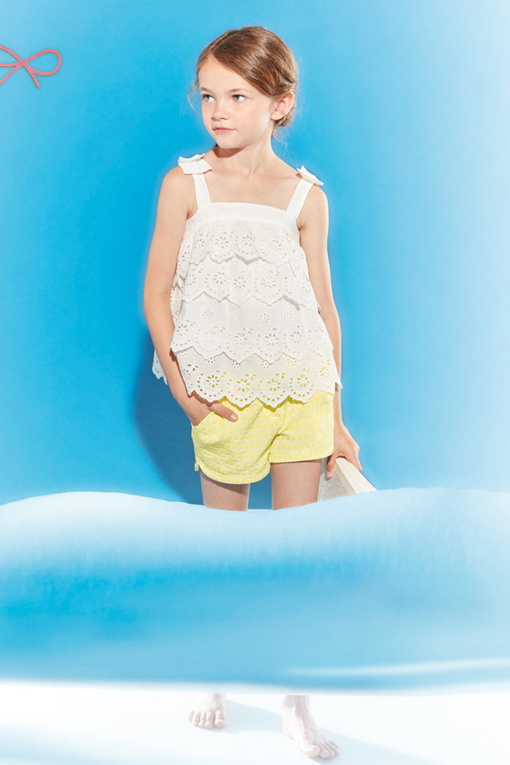 Lili Gaufrette Yellow Shorts