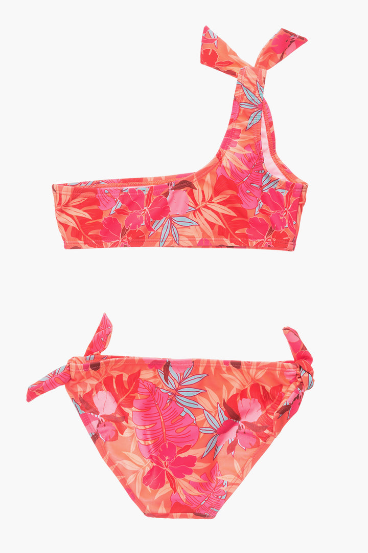 Girls Swimsuit Snapper Rock Tropical Punch One Shoulder 