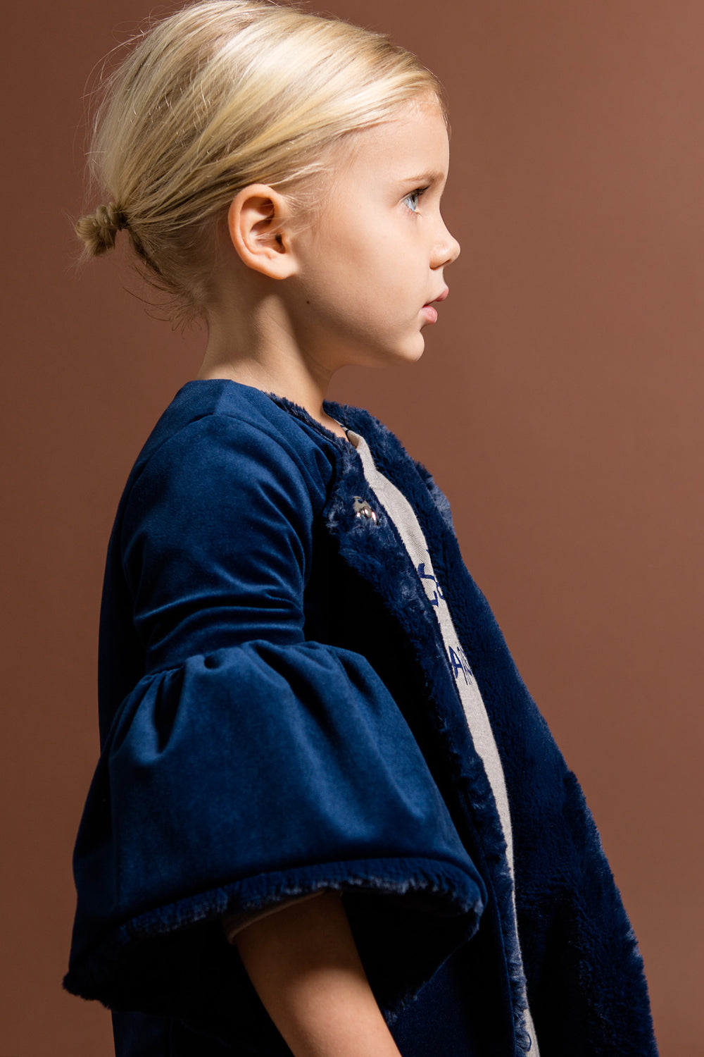 OMAMImini Velvet Coat - Royal Blue