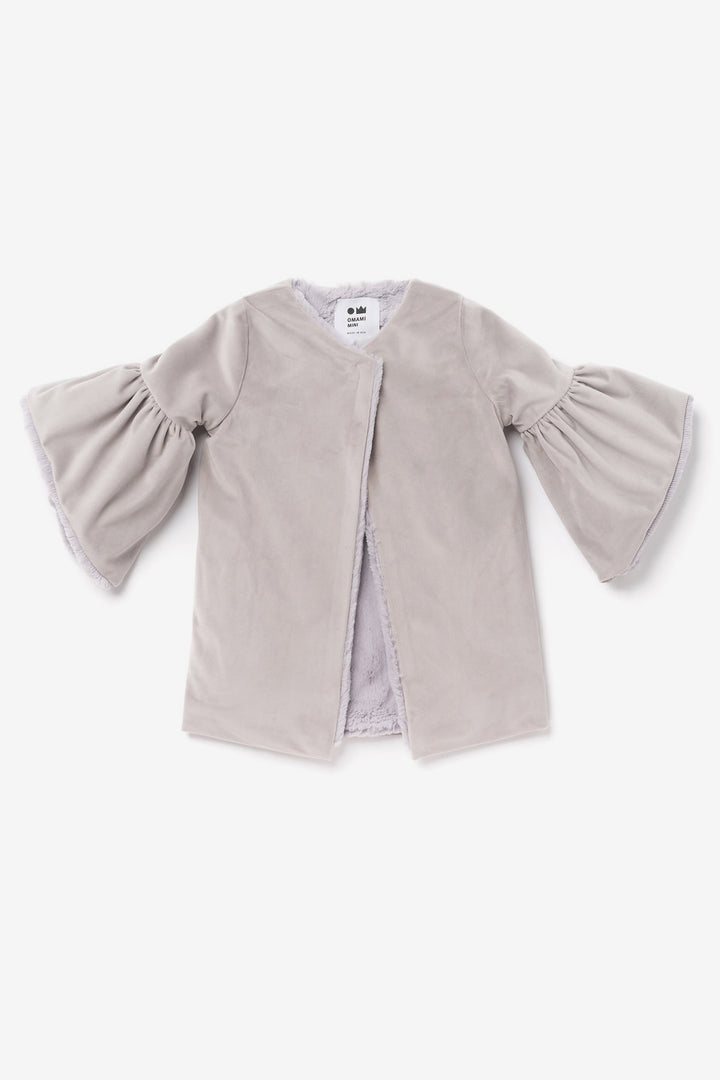 OMAMImini Velvet Coat - Silver Grey