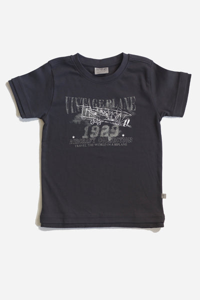 Wheat Vintage Plane Boys T-Shirt