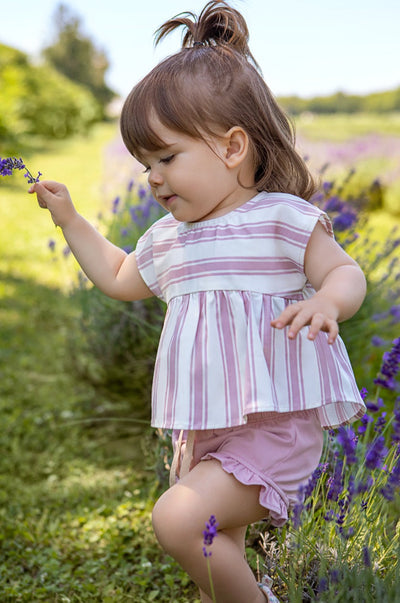 Baby Girl Shirt Petit Lem Violet Set 