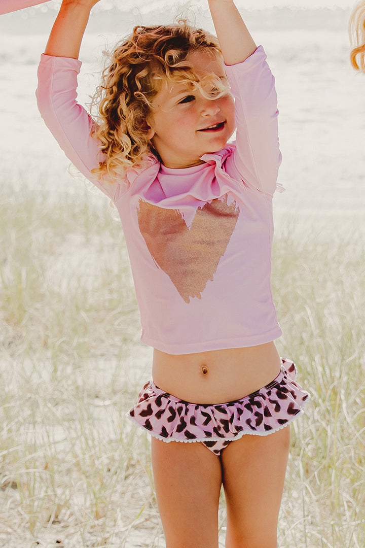 Girls and Baby Girl Swim Snapper Rock Wild Love Ruffle Set