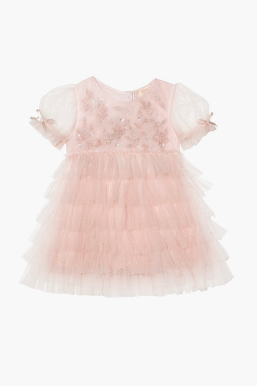 Flower Girls Dress Tutu Du Monde Winter Lily Tulle Baby DressPorcelain Pink